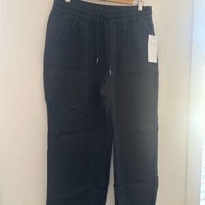 Athleta Women’s Retreat Wide Leg Linen Pant Black Size: MP NWT